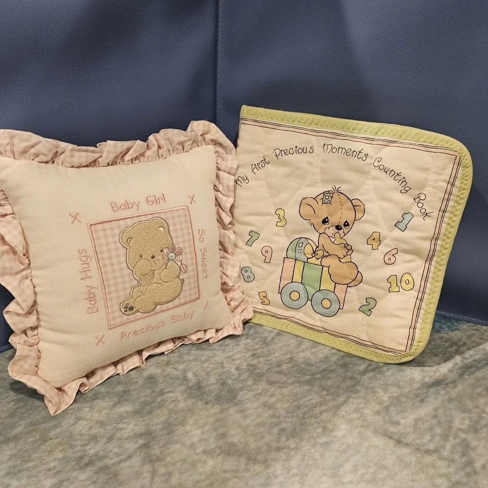 Vintage Baby Girl Plush‎ Keepsake Bundle Stork 